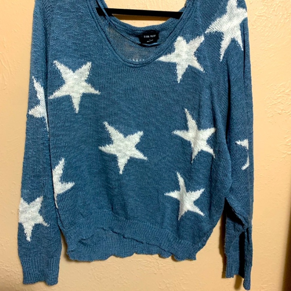 Star Print Knit Sweater